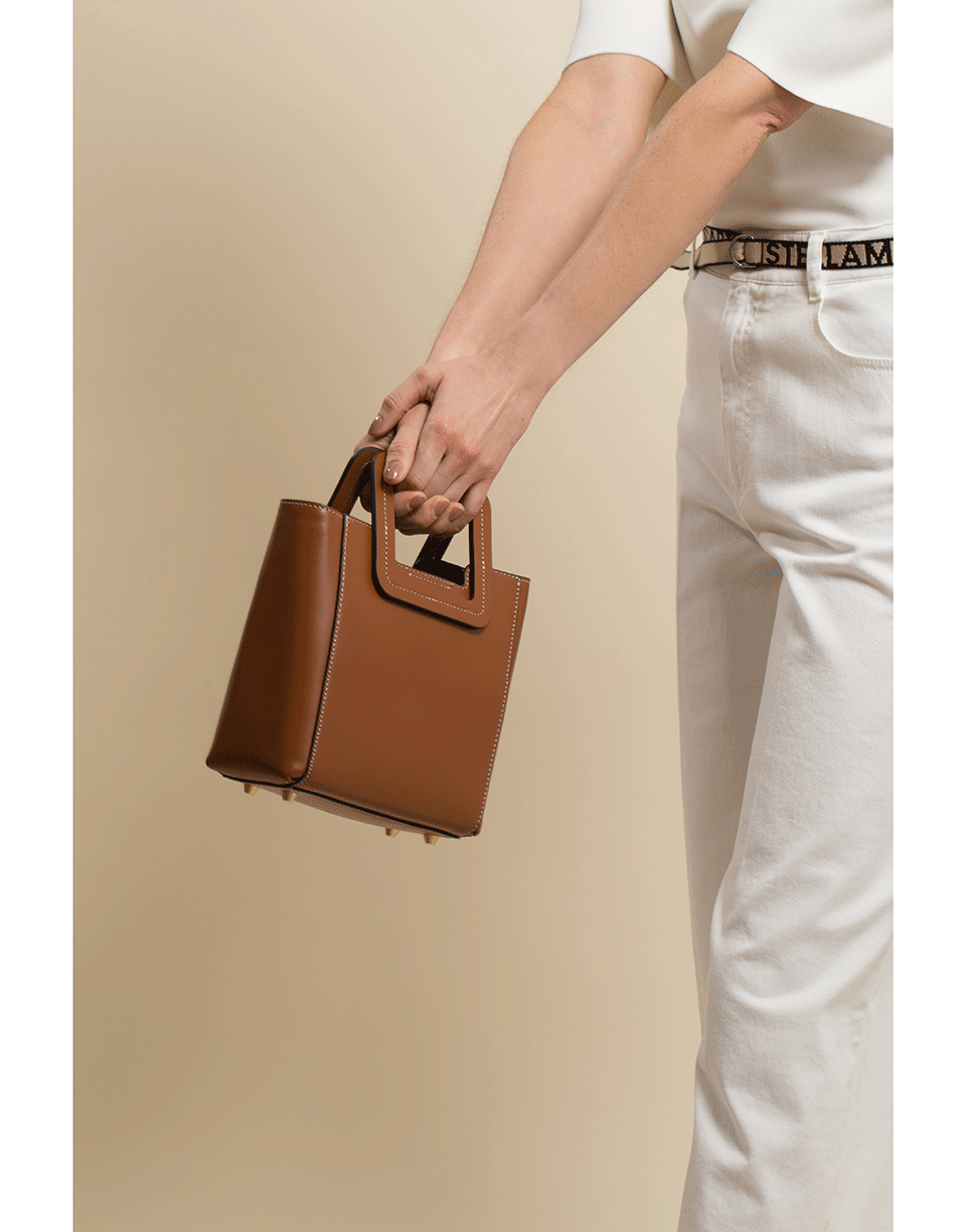 STAUD-Tan Mini Shirley Bag-TAN