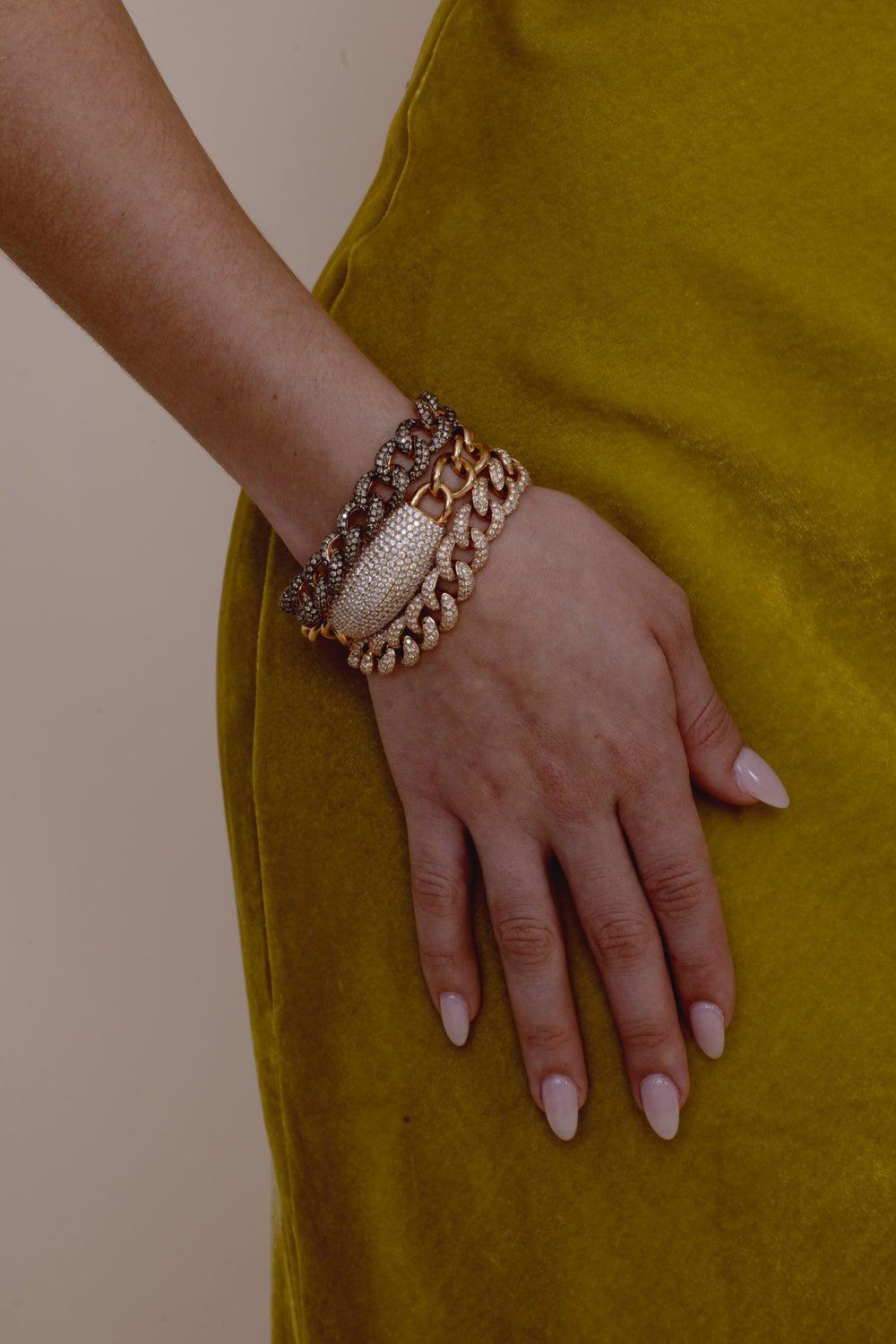 STEFERE-Diamond Link Bracelet-ROSE GOLD