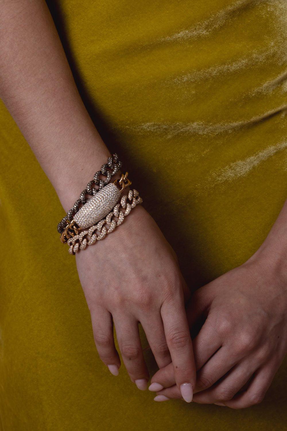 STEFERE-Diamond Link Bracelet-ROSE GOLD