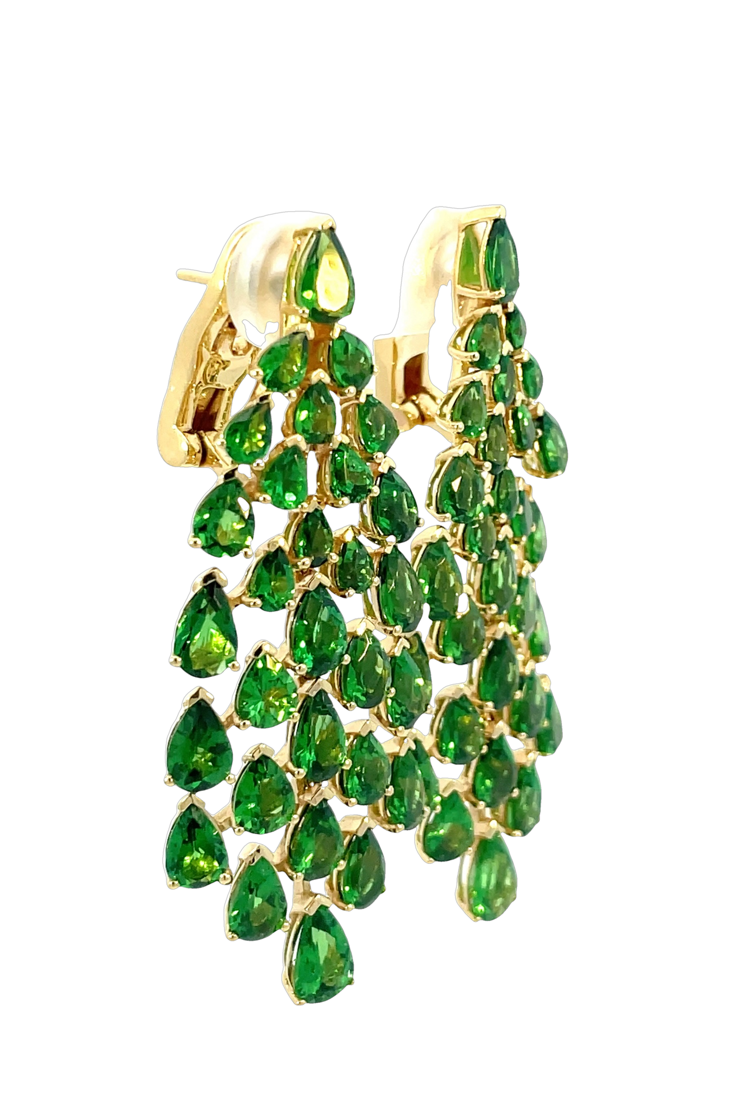 STEFERE-Tsavorite Raindrop Earrings-YELLOW GOLD