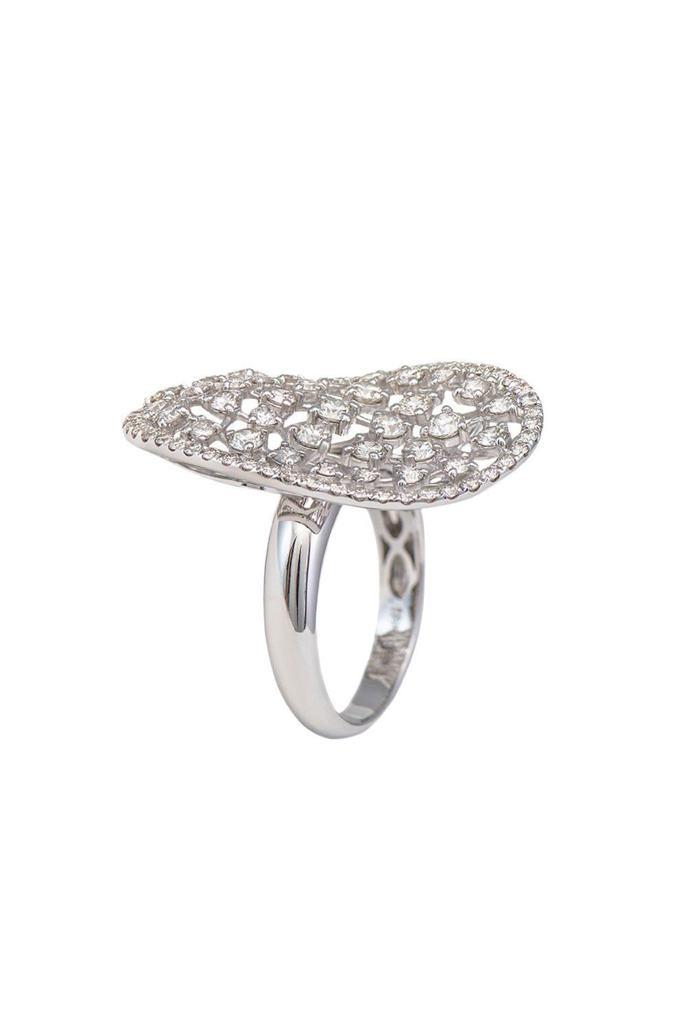STEFERE-Oval Diamond Ring-WHITE GOLD