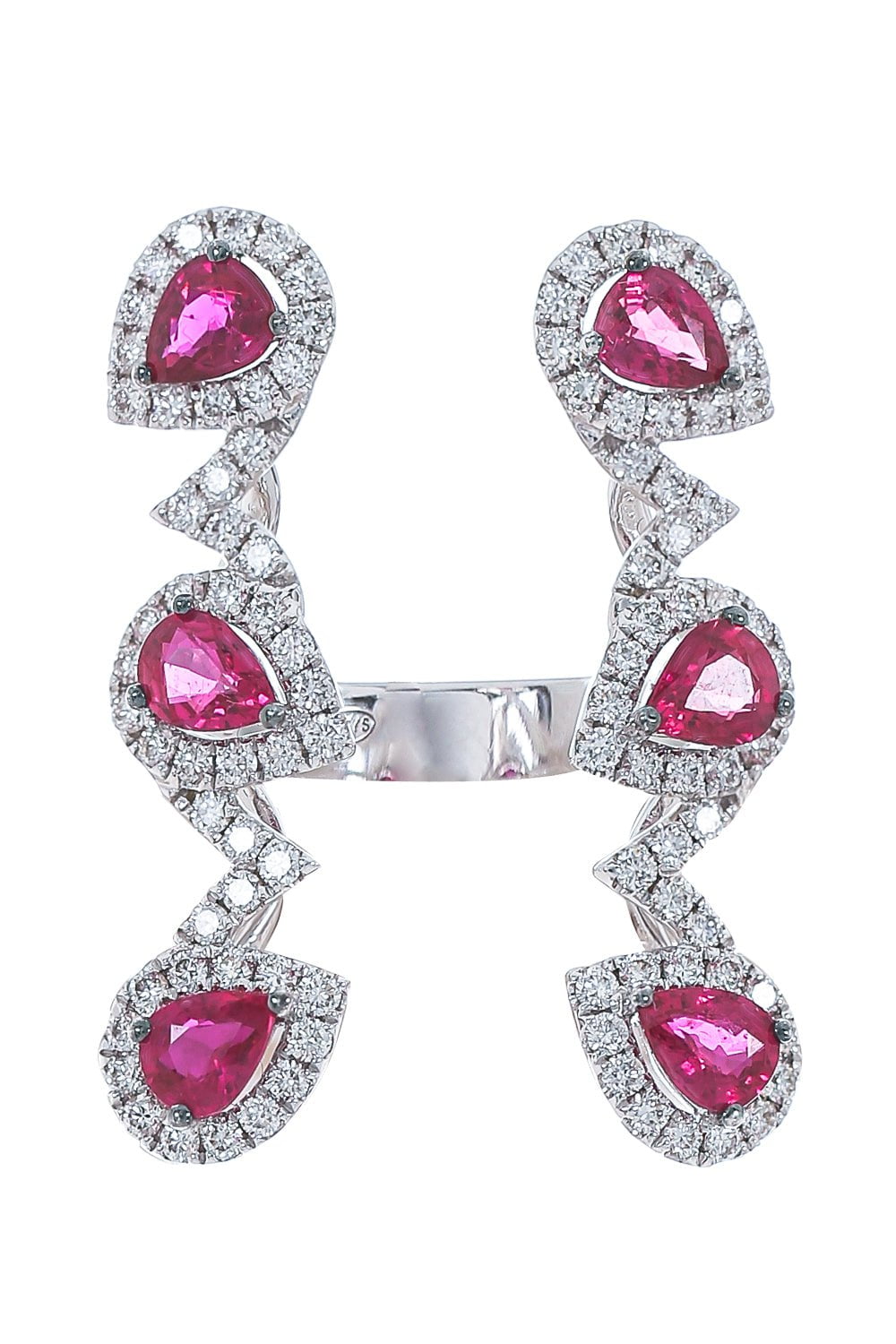 STEFERE-Ruby Diamond Open Ring-WHITE GOLD