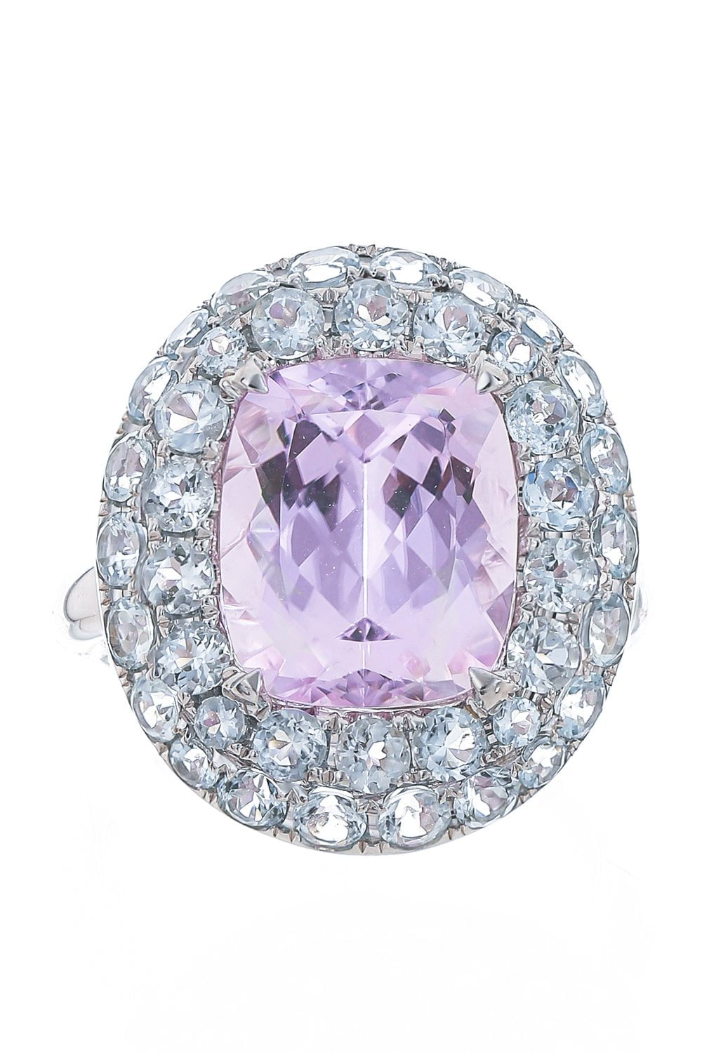 STEFERE-Kunzite Aquamarine Ring-WHITE GOLD