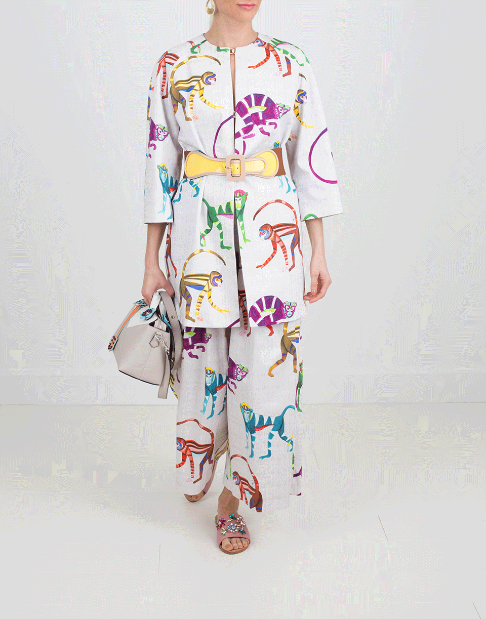 STELLA JEAN-Monkey Print Coat-