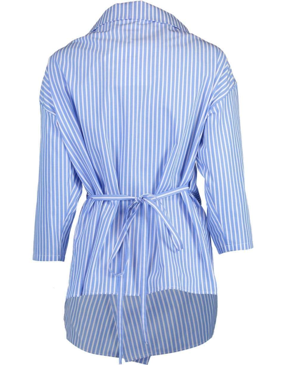 STELLA JEAN-Tie Waist Wrap Top-
