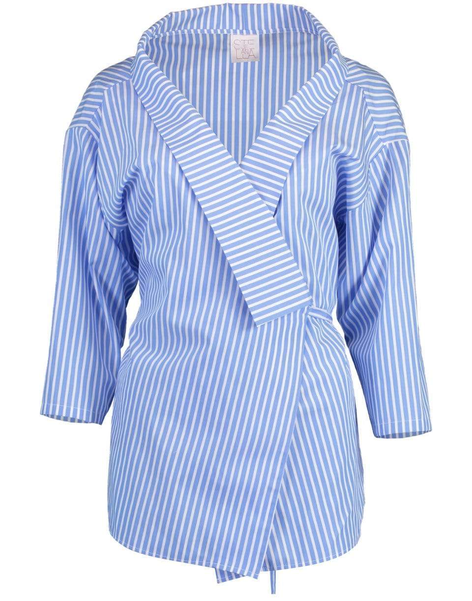 STELLA JEAN-Tie Waist Wrap Top-