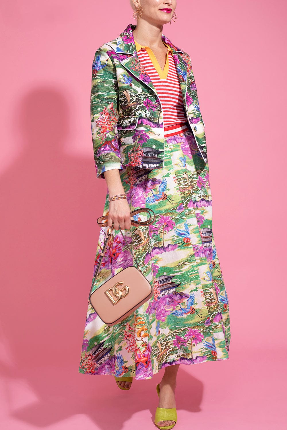 STELLA JEAN-Long Sleeve Button Front Jacket-