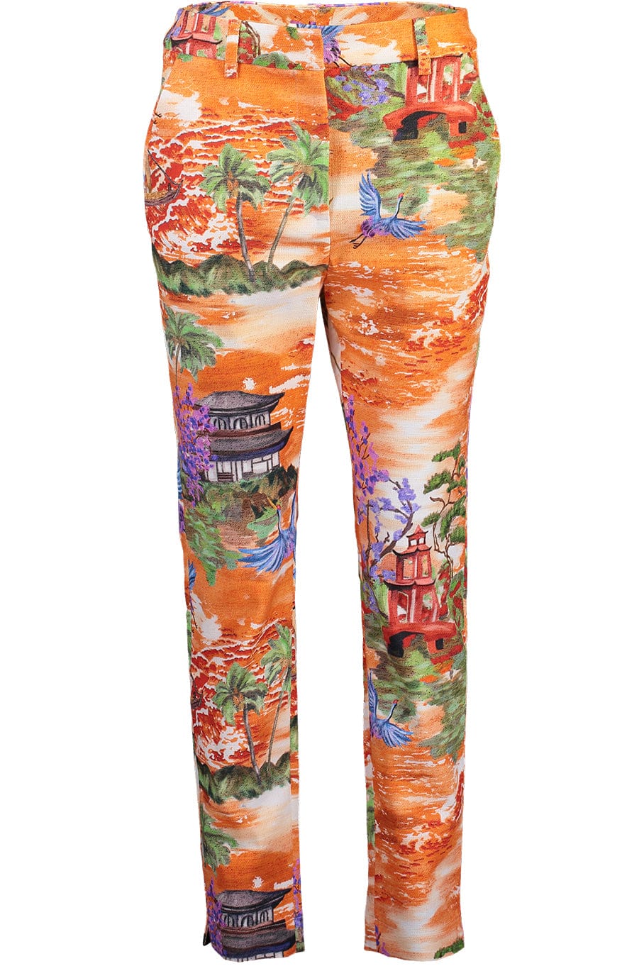 STELLA JEAN-Slim Fit Printed Crop Trouser-