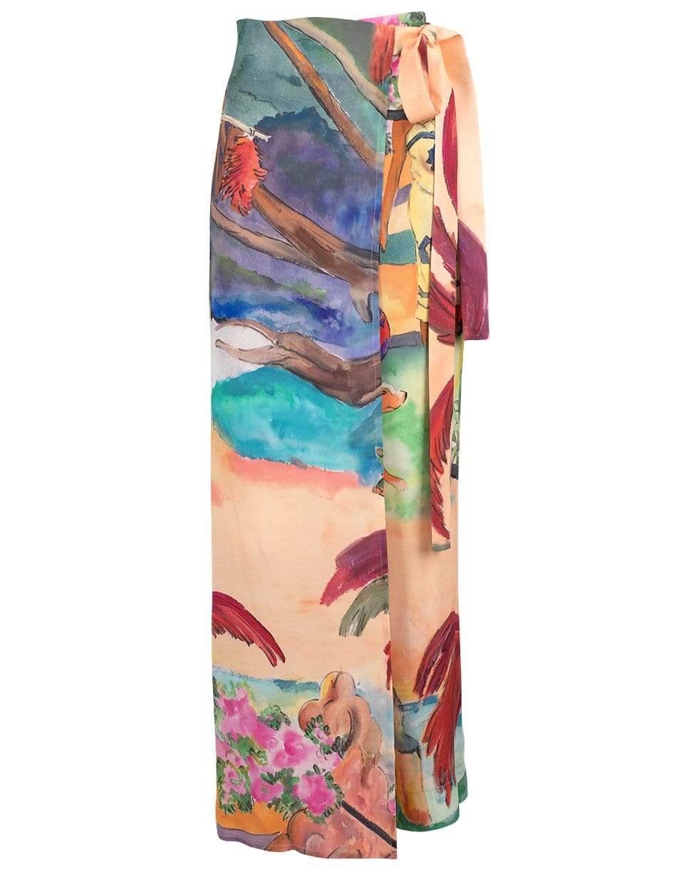 STELLA JEAN-Print Wrap Trousers-