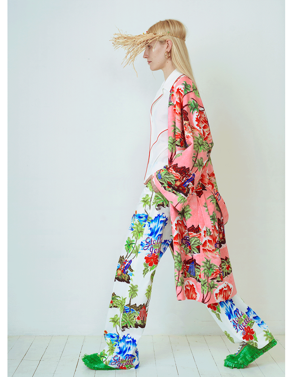 STELLA JEAN-Tropical Wide Leg Pant-