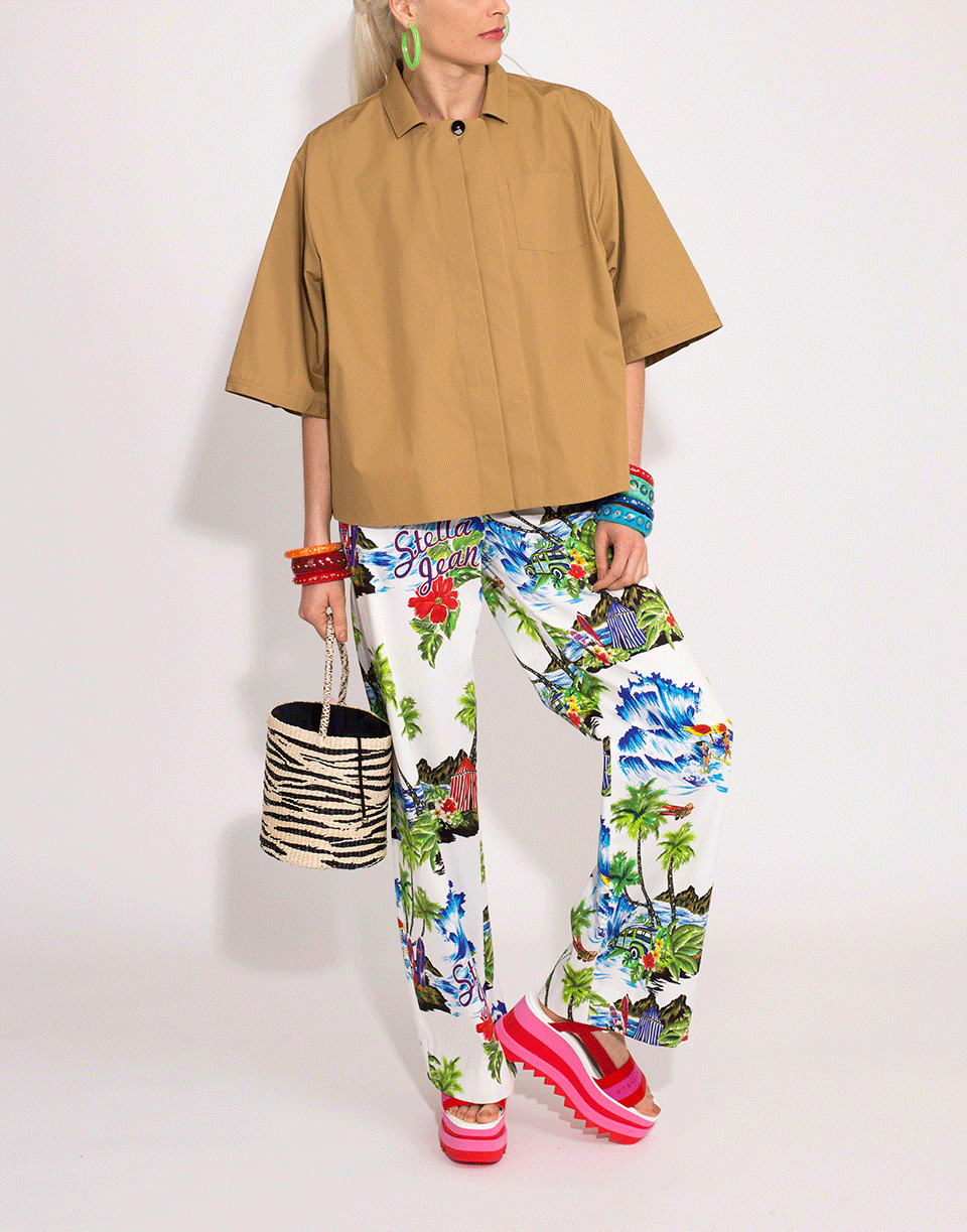 STELLA JEAN-Tropical Wide Leg Pant-