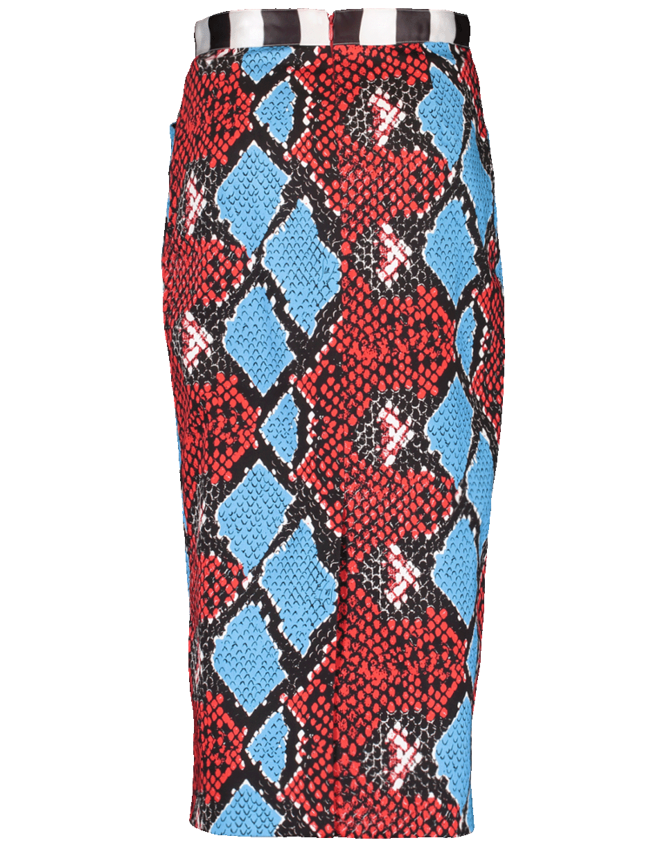 STELLA JEAN-Python Print Pencil Skirt-