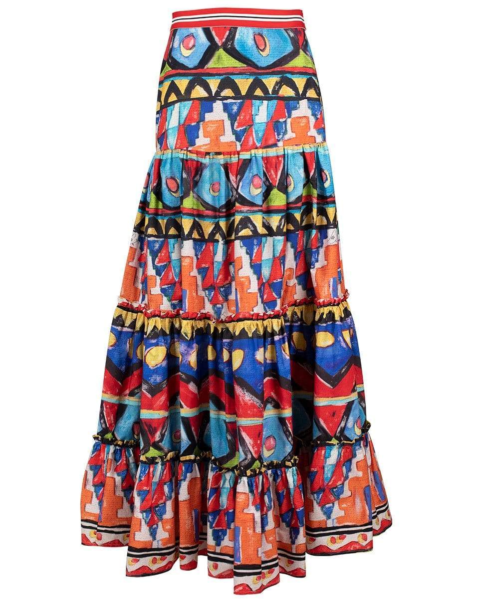 STELLA JEAN-Habiba Abstract Maxi Skirt-