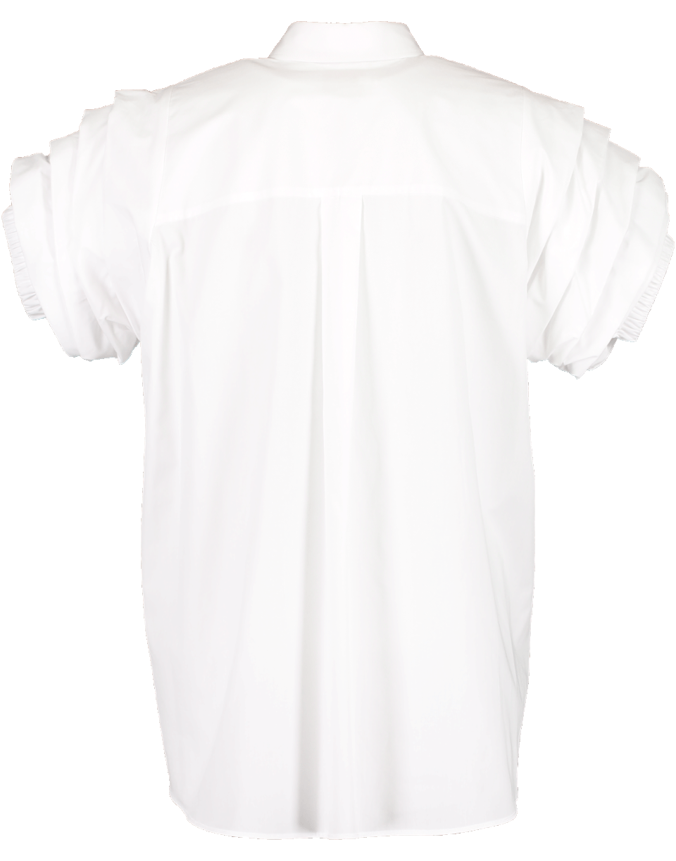 STELLA JEAN-Gathered Sleeve Poplin Shirt-
