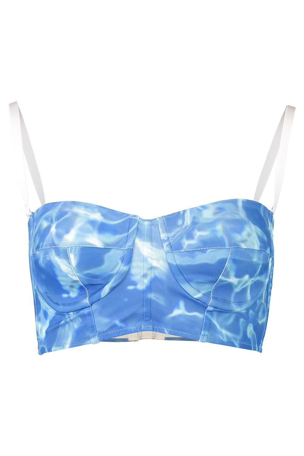 STELLA JEAN-Printed Crop Bralette-
