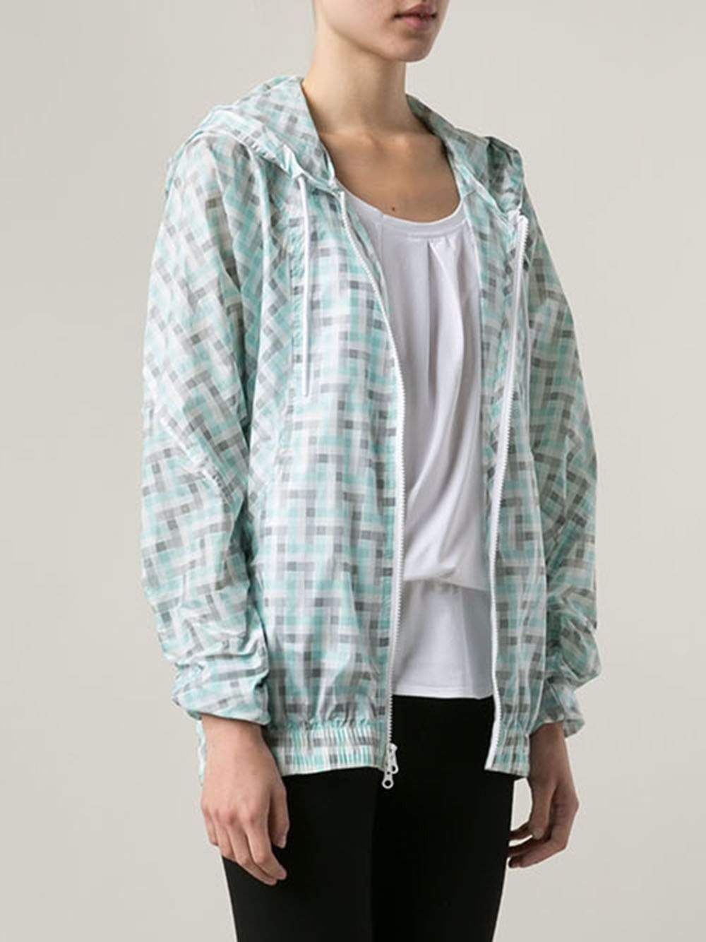 STELLA McCARTNEY ADIDAS-Gingham Print Jacket-