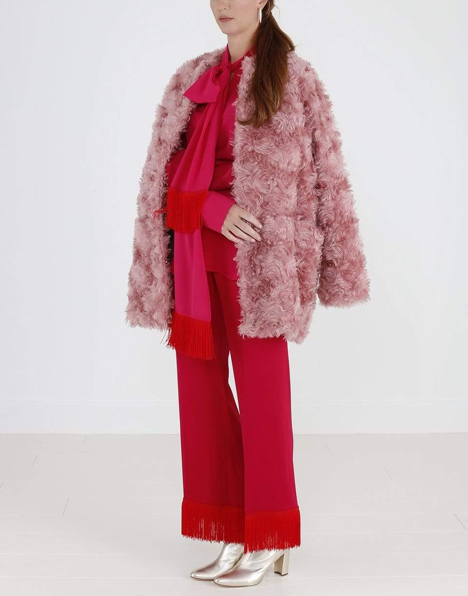 STELLA MCCARTNEY-Elina Faux Fur Coat-BLUSH