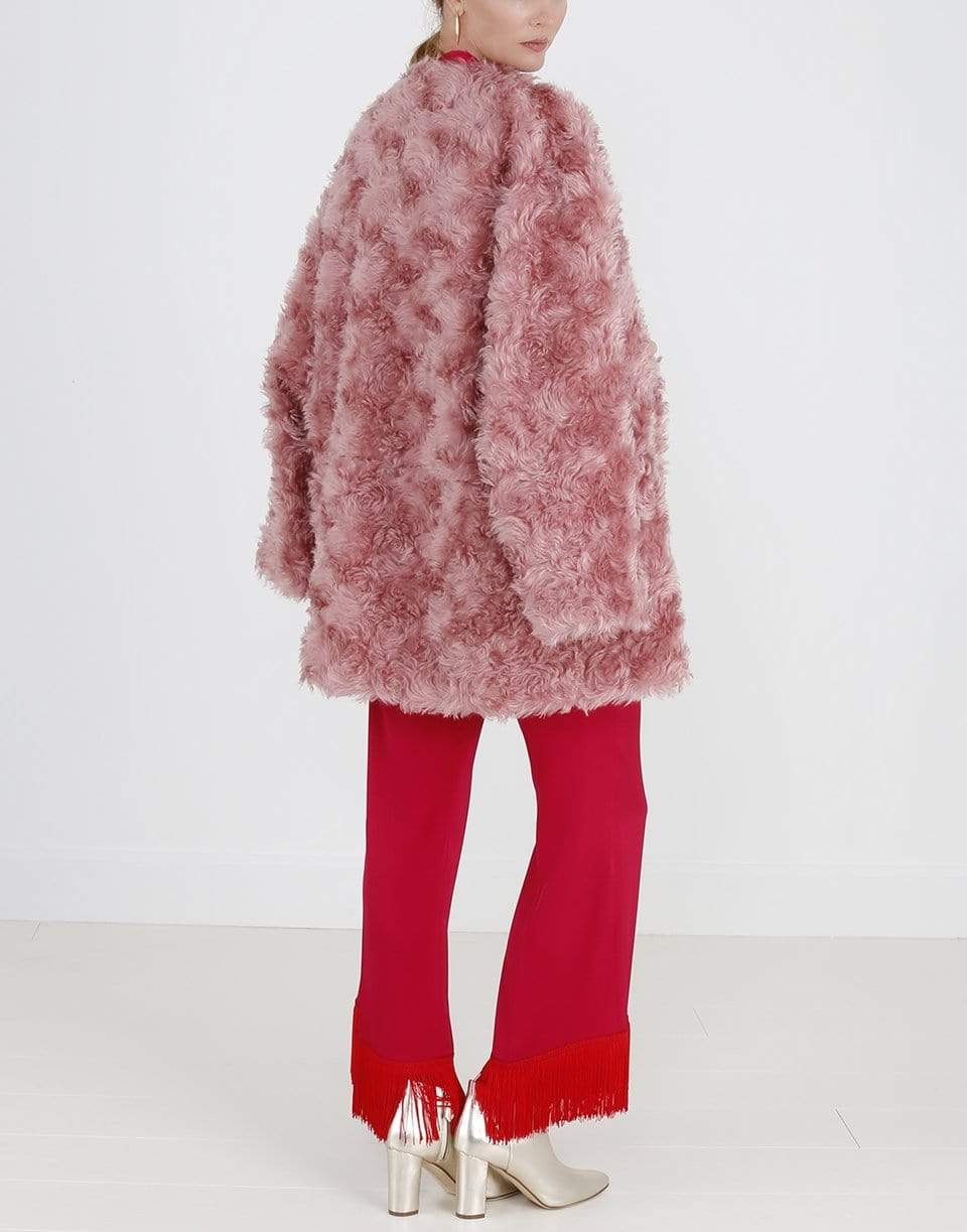 STELLA MCCARTNEY-Elina Faux Fur Coat-BLUSH