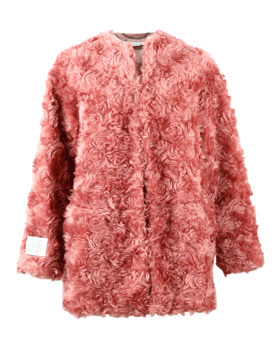 STELLA MCCARTNEY-Elina Faux Fur Coat-BLUSH