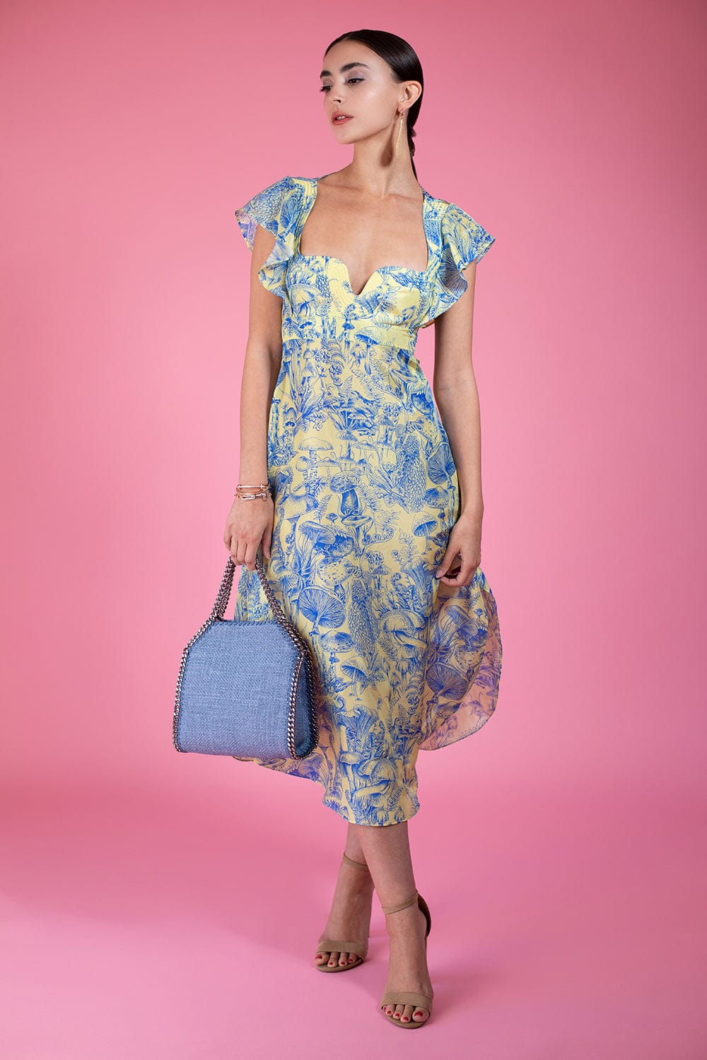 STELLA MCCARTNEY-Short Sleeve Midi Dress-