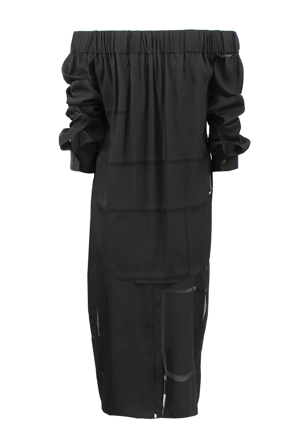 STELLA MCCARTNEY-Long Sleeve Off Shoulder Dress-