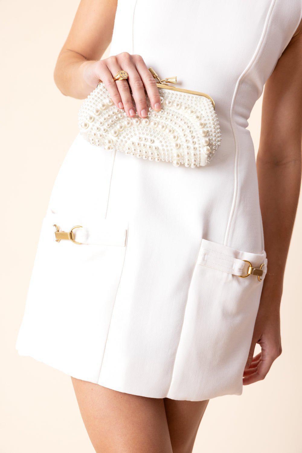 STELLA MCCARTNEY-Clasp Embellished Mini Dress-