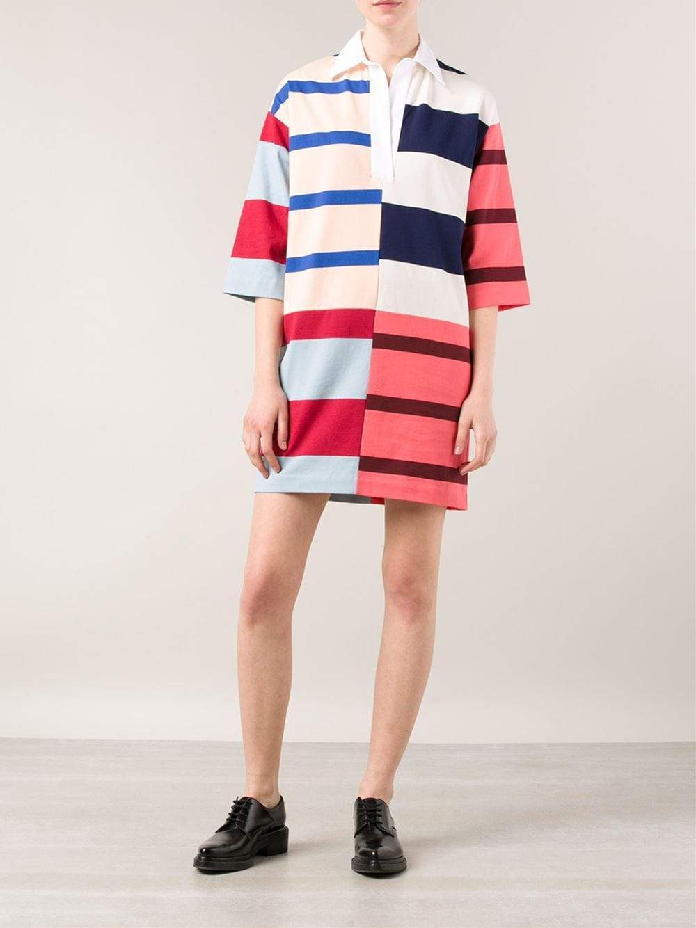 STELLA MCCARTNEY-Stripe Polo Dress-