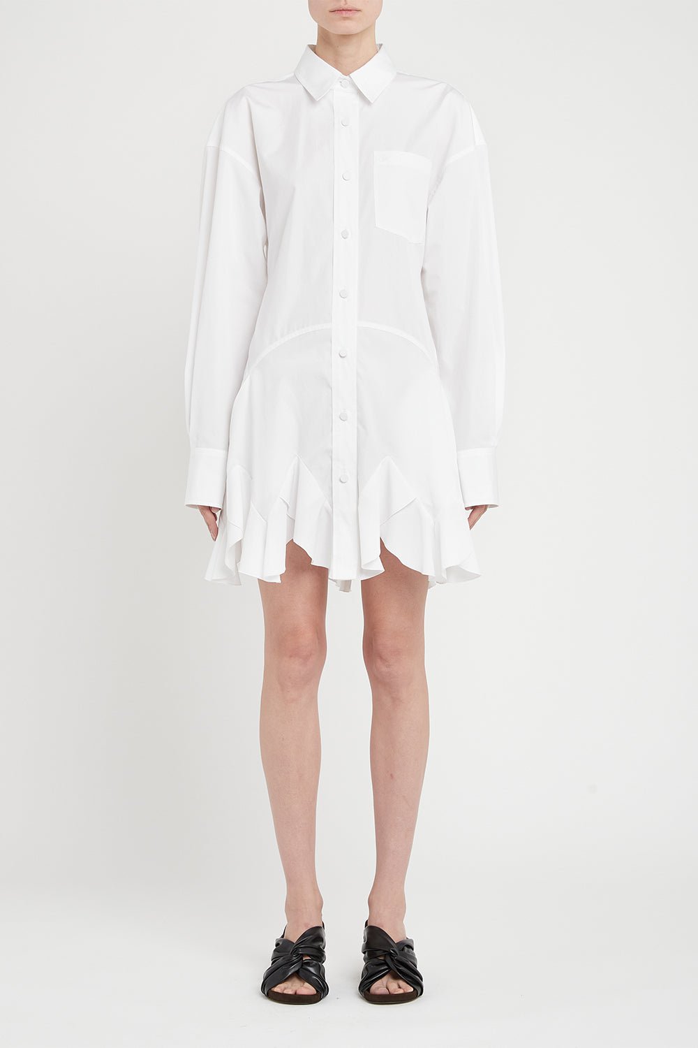 STELLA MCCARTNEY-Ruffled Shirt Dress-