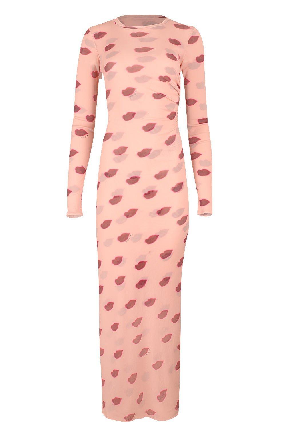 STELLA MCCARTNEY-Lip Printed Long Dress-