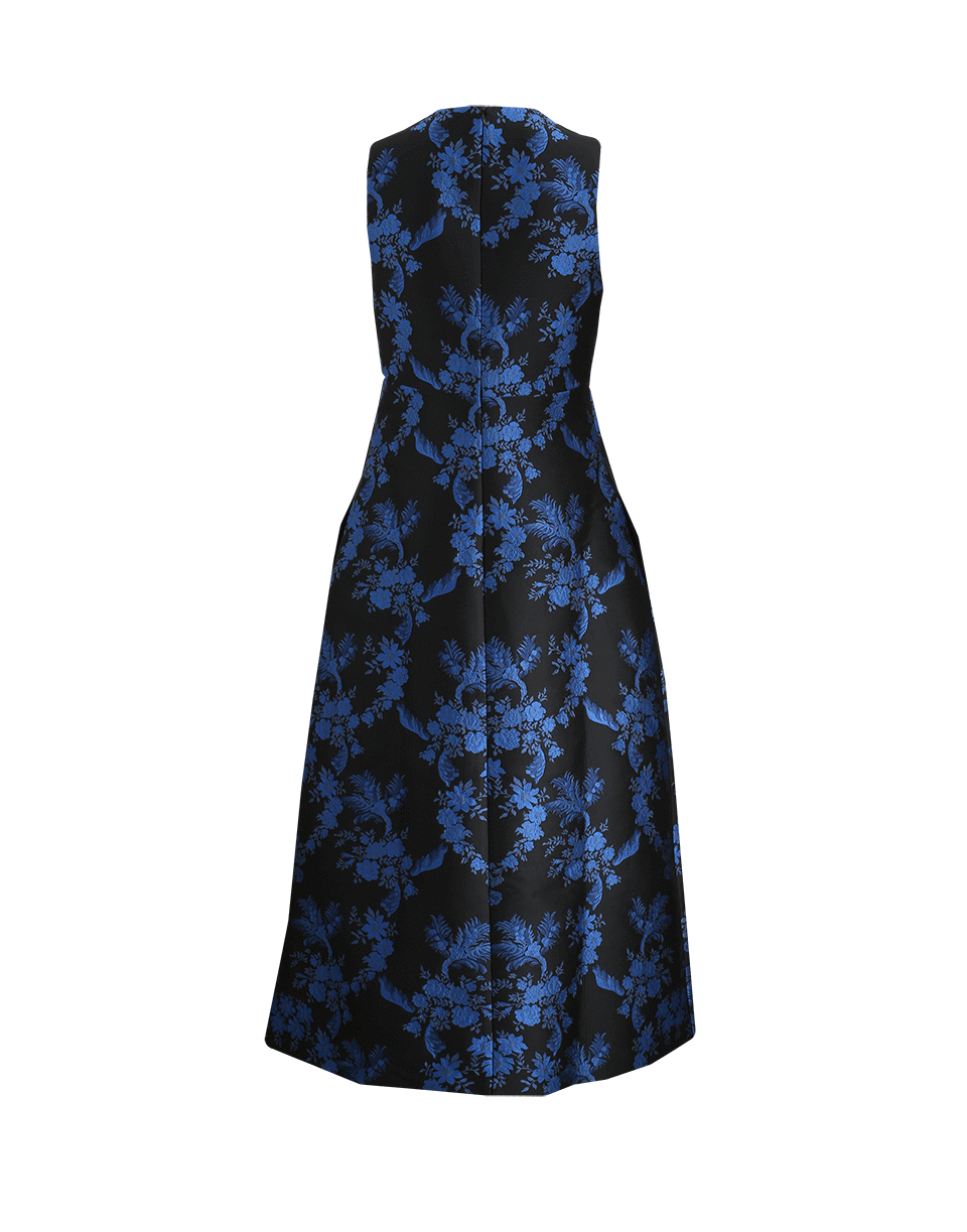 STELLA MCCARTNEY-Embroidered Floral Jacquard Gown-BLACK