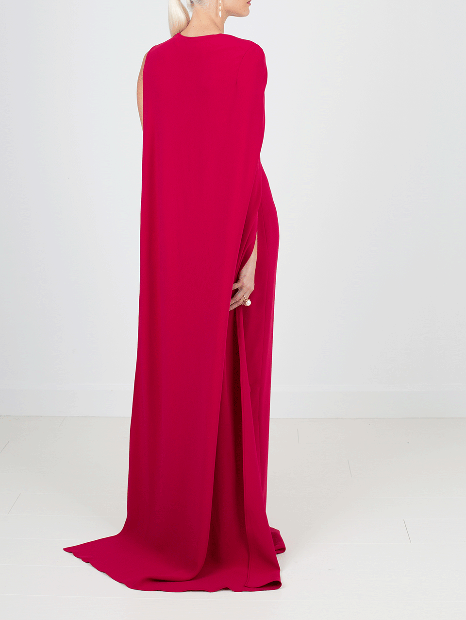 STELLA MCCARTNEY-Side Drape Slim Gown-HOTPINK