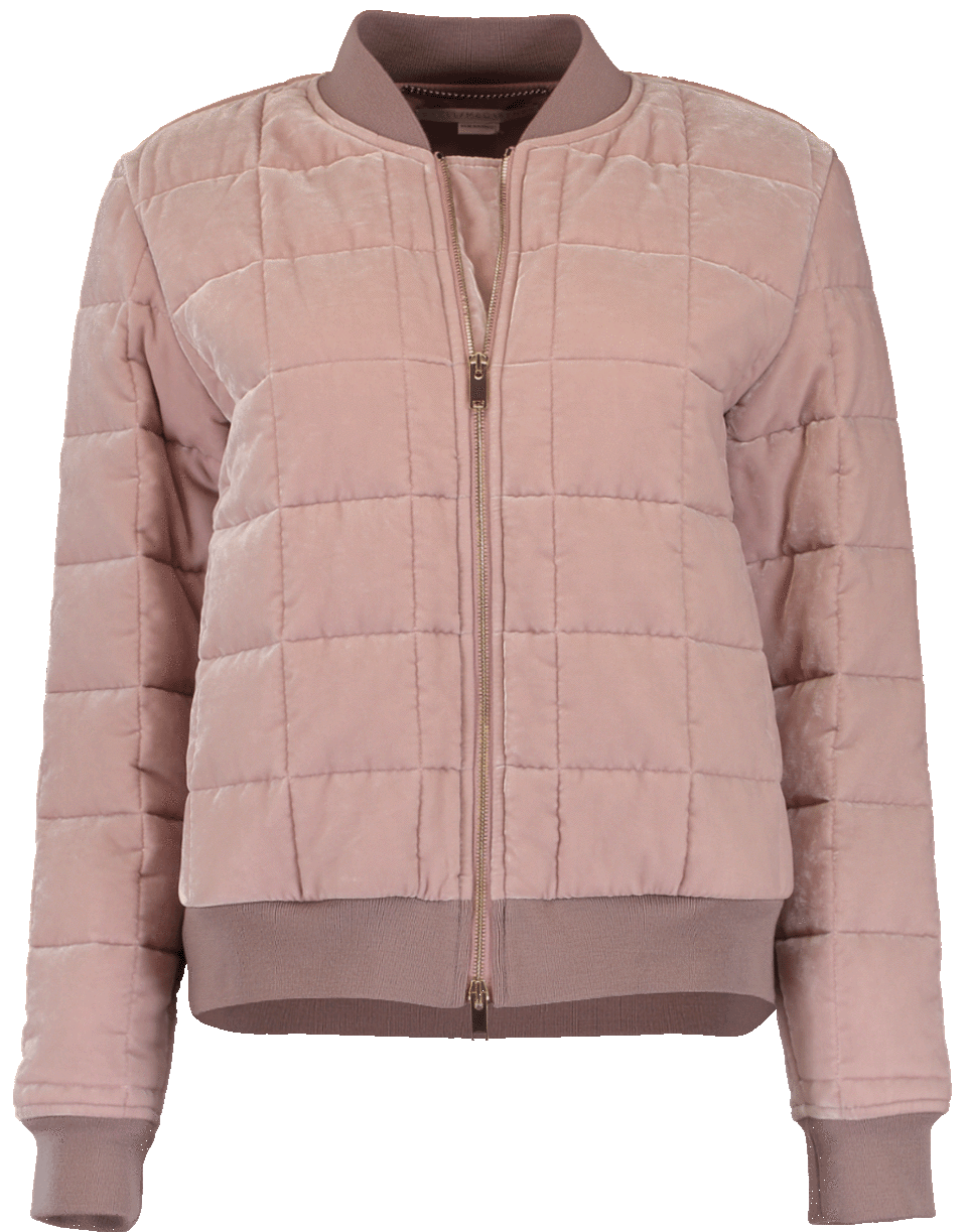 STELLA MCCARTNEY-Quilted Velvet Bomber Jacket-
