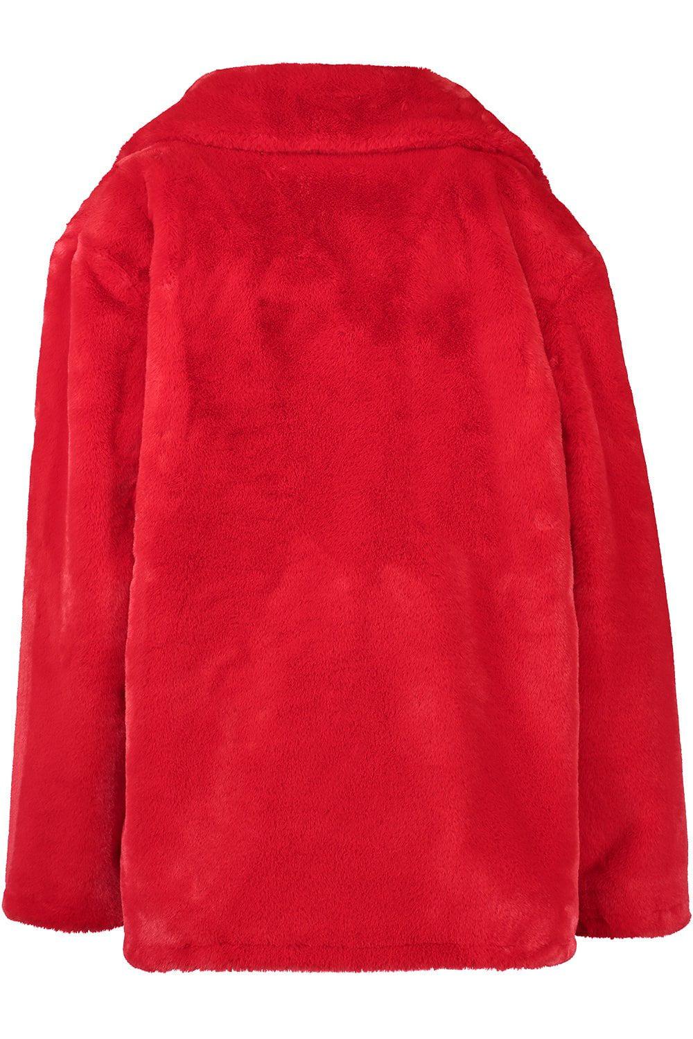 STELLA MCCARTNEY-Faux Fur Short Jacket-TANGORED