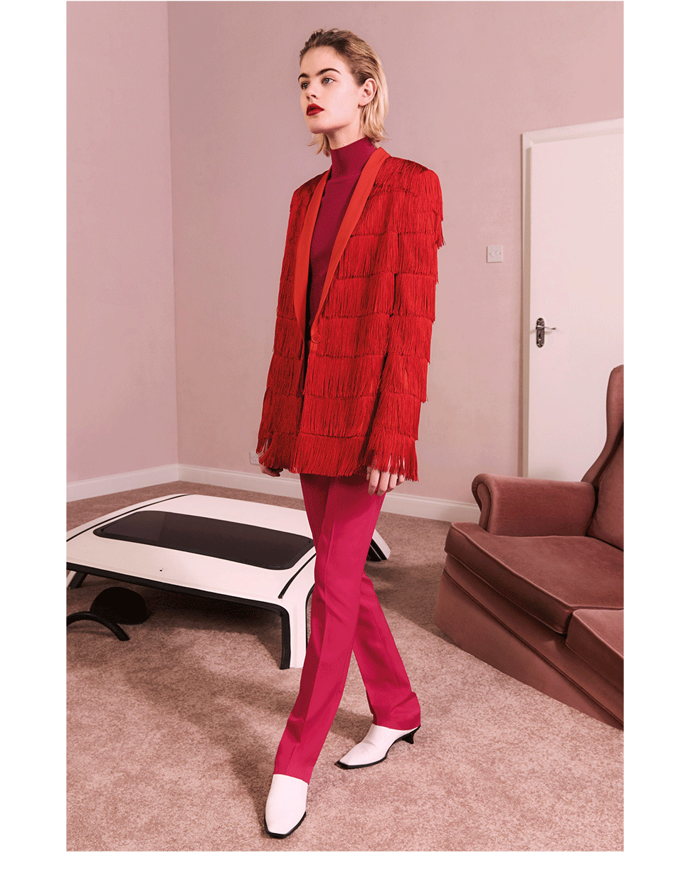 STELLA MCCARTNEY-Fringe Jacket-RED