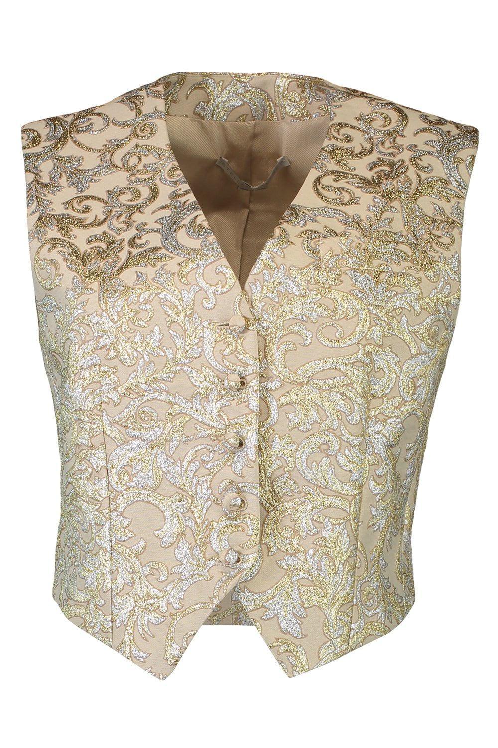 STELLA MCCARTNEY-Cropped Vest-GOLD