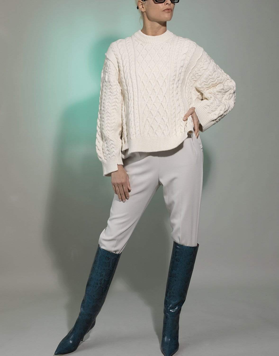 STELLA MCCARTNEY-Light Grey Julia Trousers-