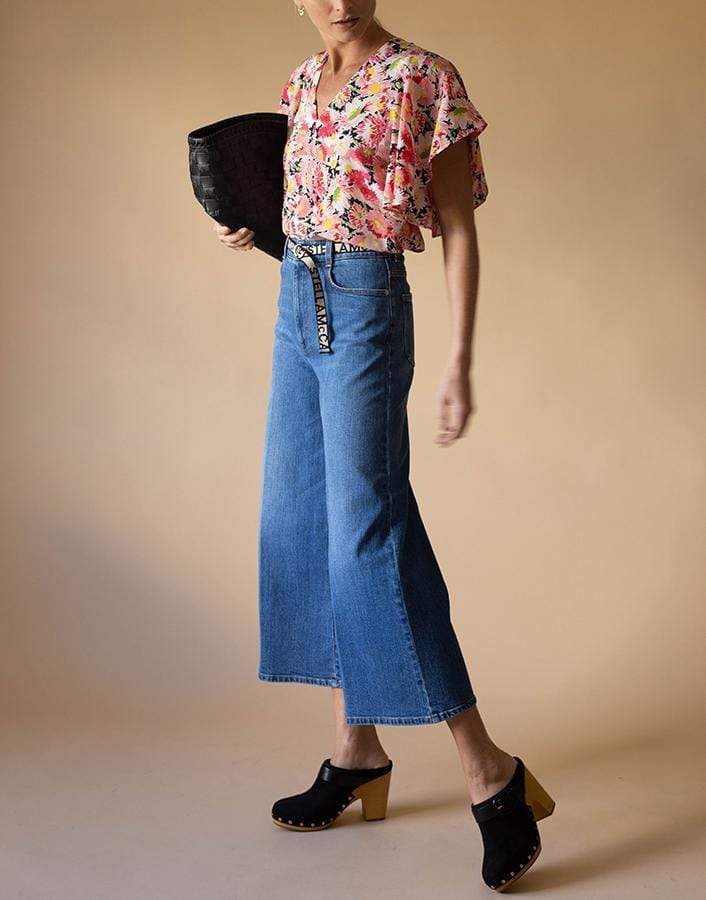 STELLA MCCARTNEY-High Rise Crop Straight Orgeco Jean-