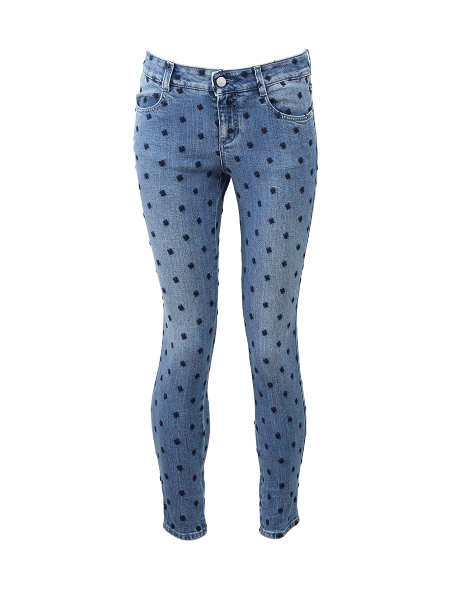 STELLA MCCARTNEY-Embroidered Swiss Cross Jean-