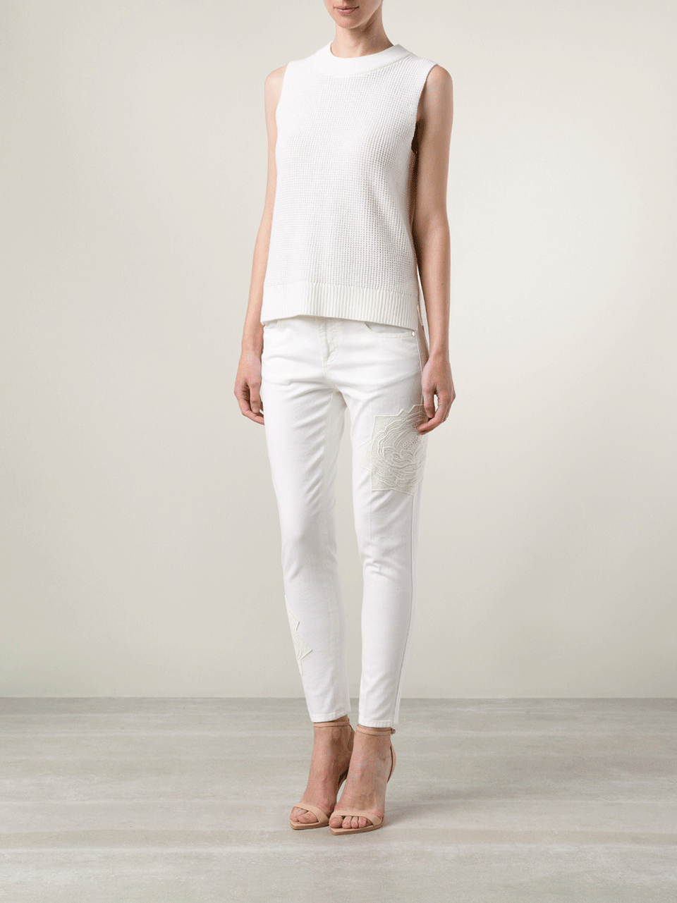 STELLA MCCARTNEY-Rose Applique Jeans-