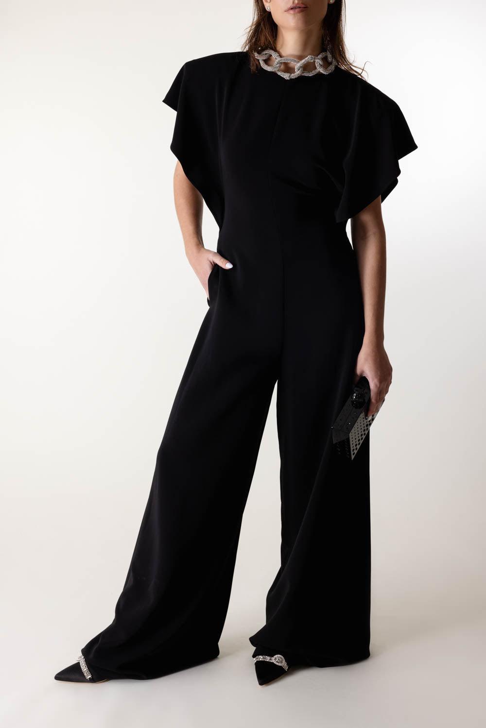 Chain Maxi Jumpsuit-BLACK-36-CLOTHINGPANTJUMPSUIT-STELLA MCCARTNEY