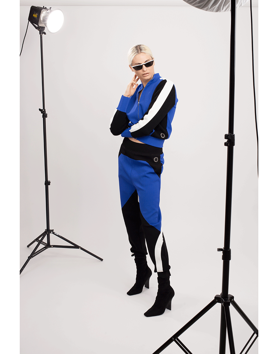 STELLA MCCARTNEY-Color Block Knit Trouser-