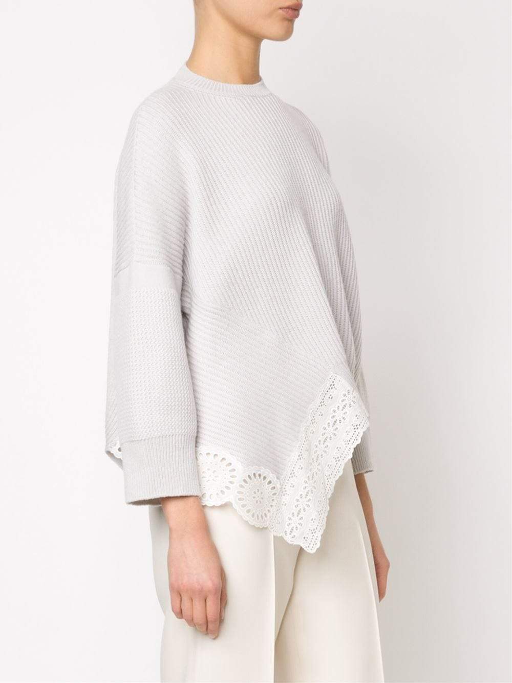STELLA MCCARTNEY-Lace Hem Sweater-