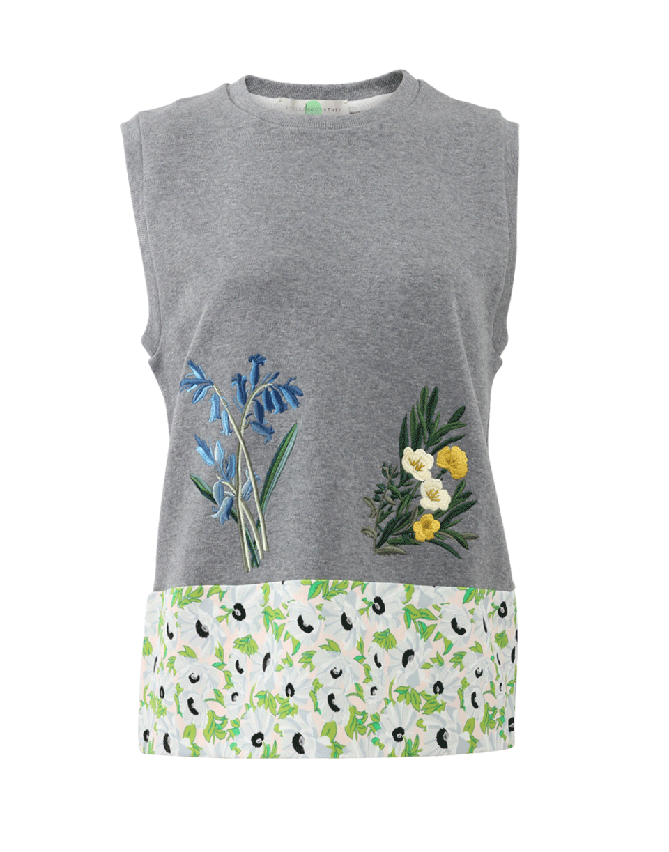 STELLA MCCARTNEY-Embroidered Flower Tank-