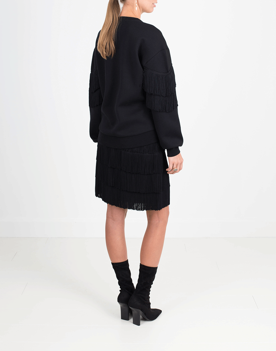 STELLA MCCARTNEY-Cady Fringe Skirt-BLACK