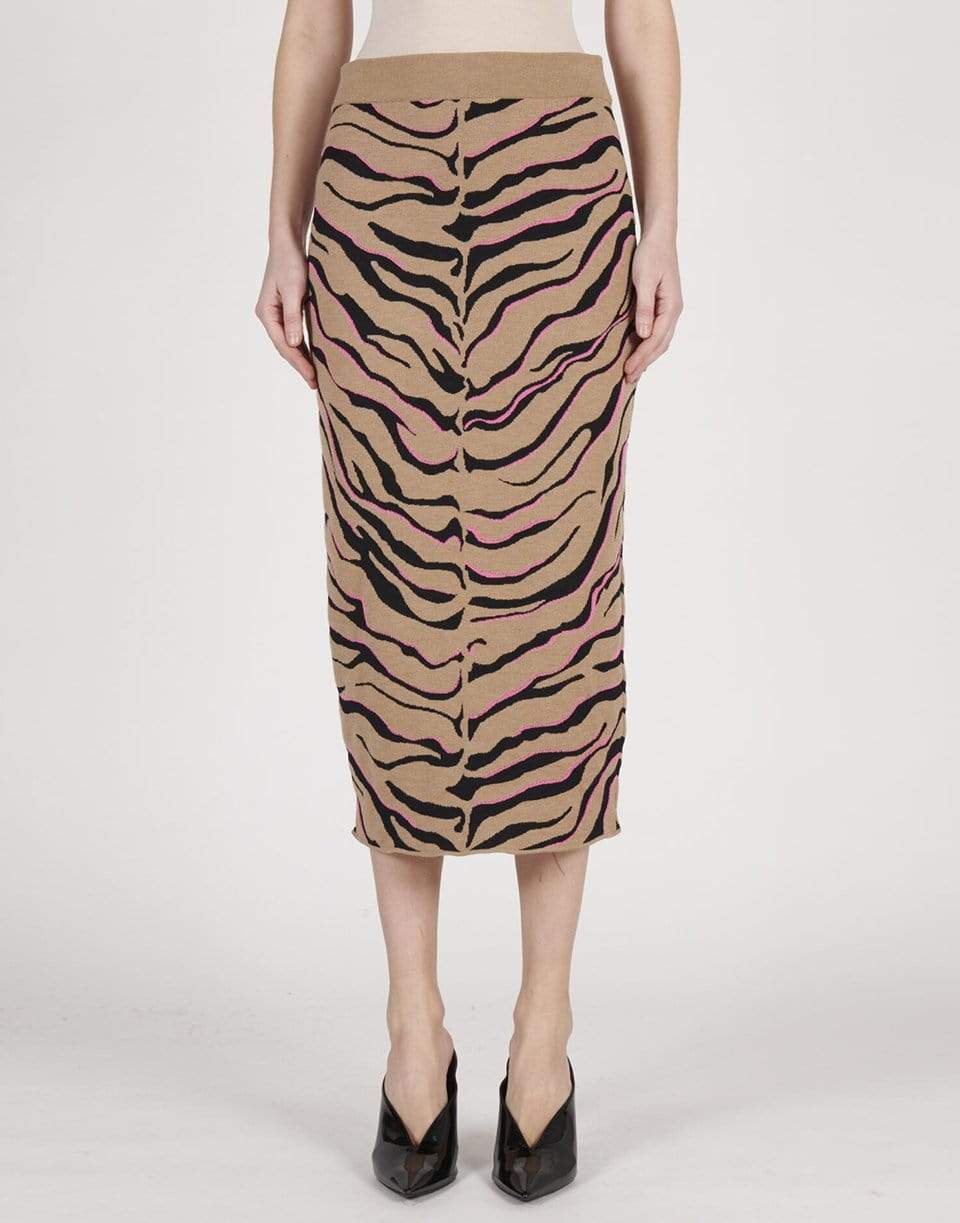 STELLA MCCARTNEY-Compact Tiger Skirt-