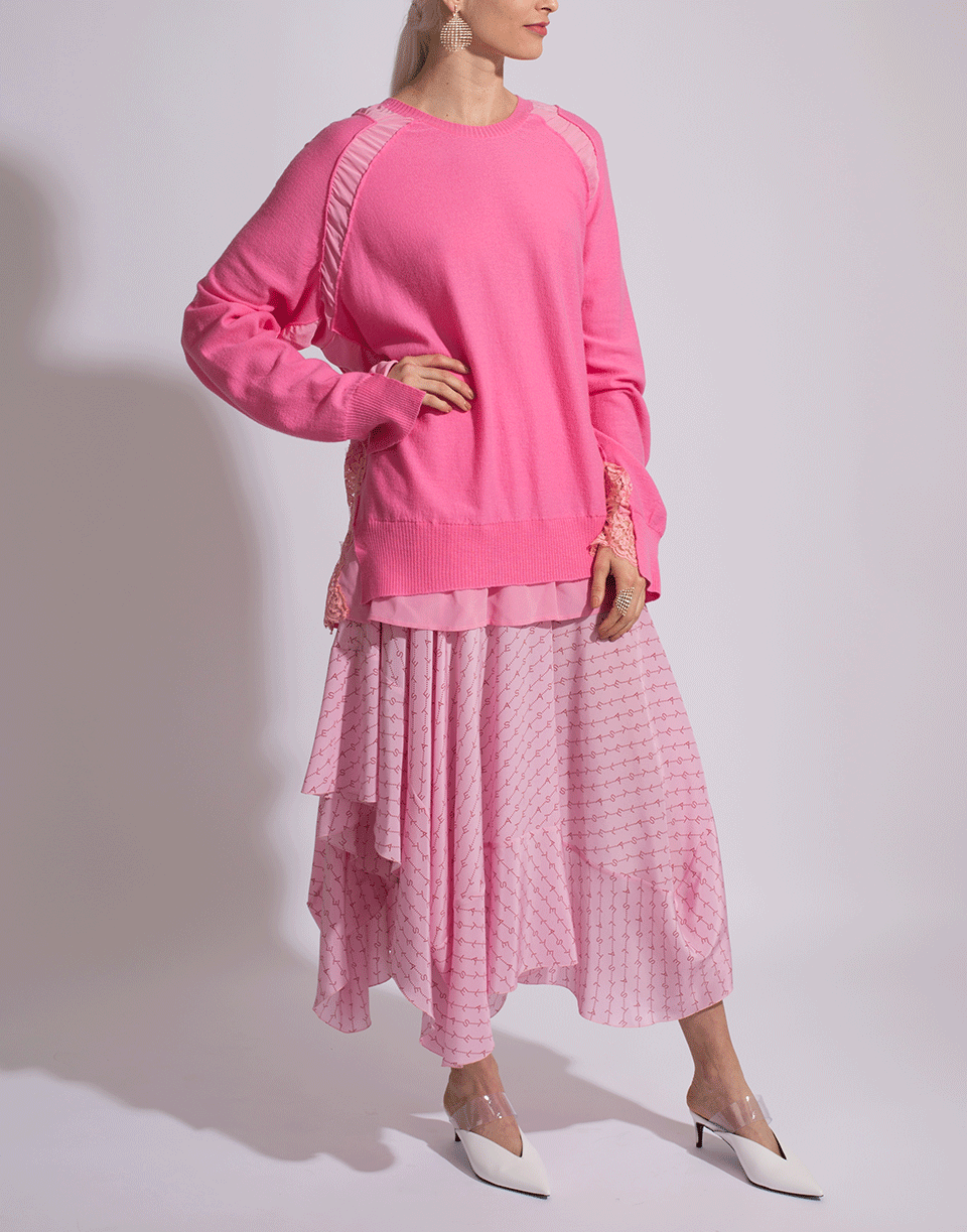 STELLA MCCARTNEY-Asymmetrical Layered Poppy Skirt-