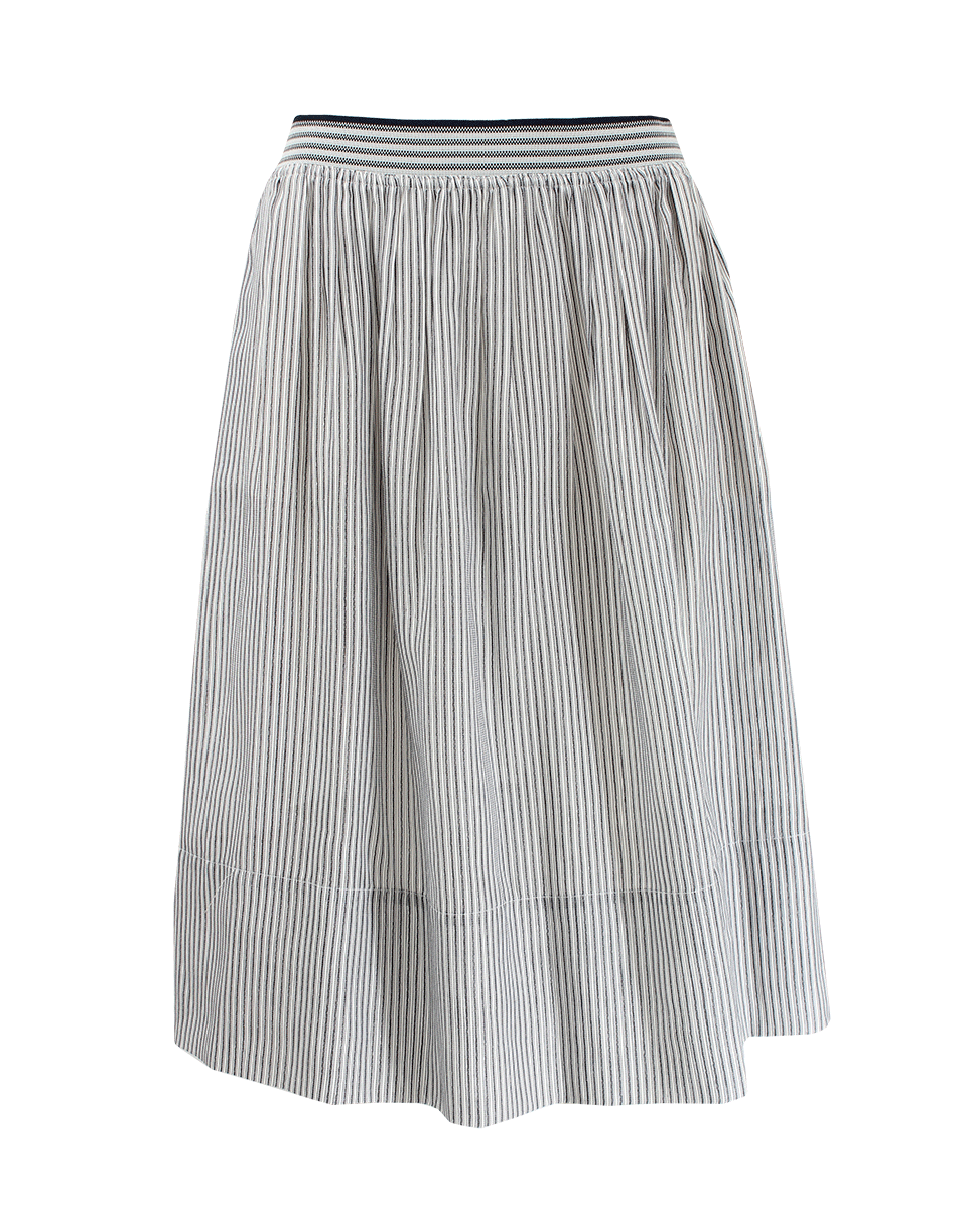 STELLA MCCARTNEY-Elastic Waist Pillow Ticking Skirt-