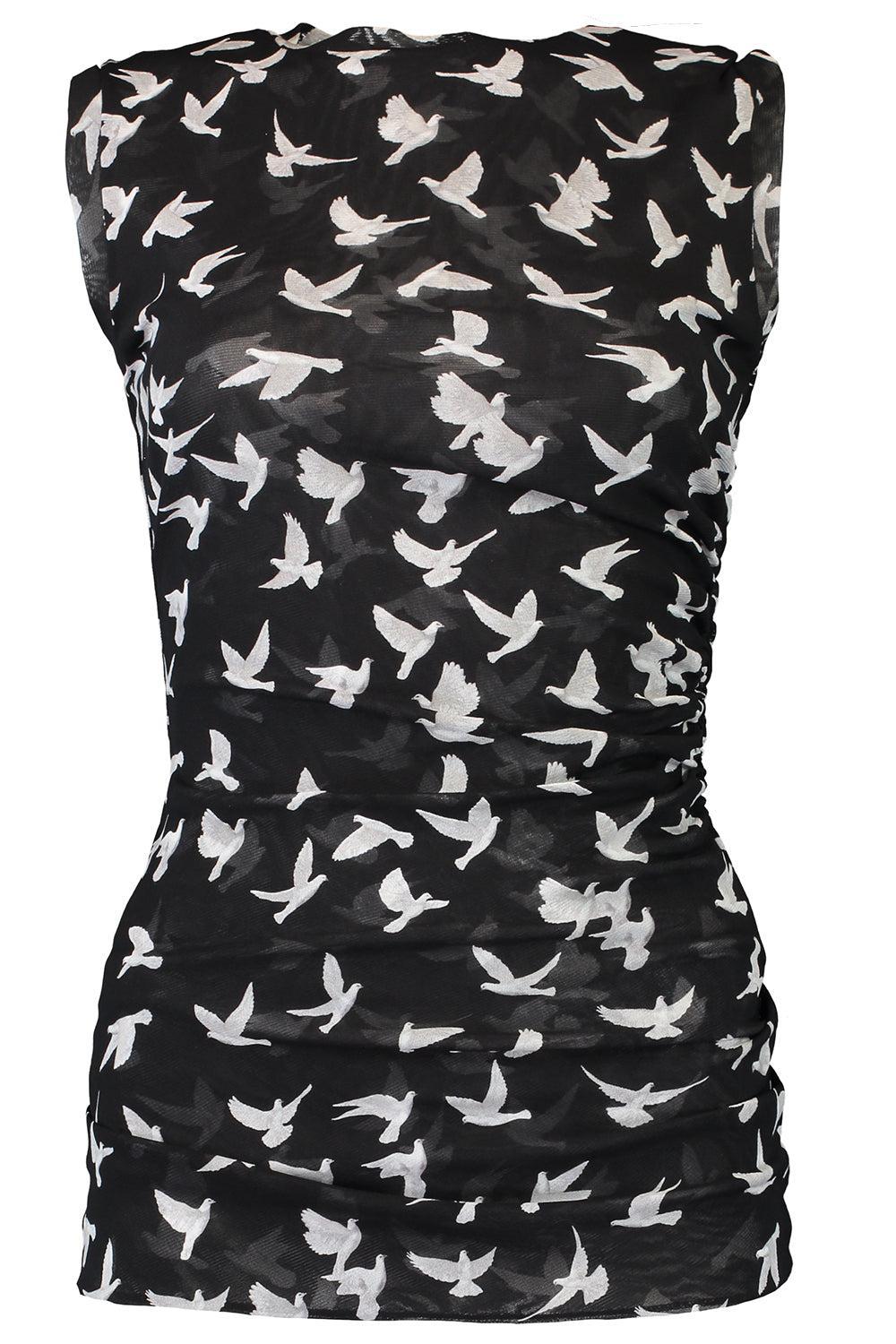 Dove Print Sleeveless Top