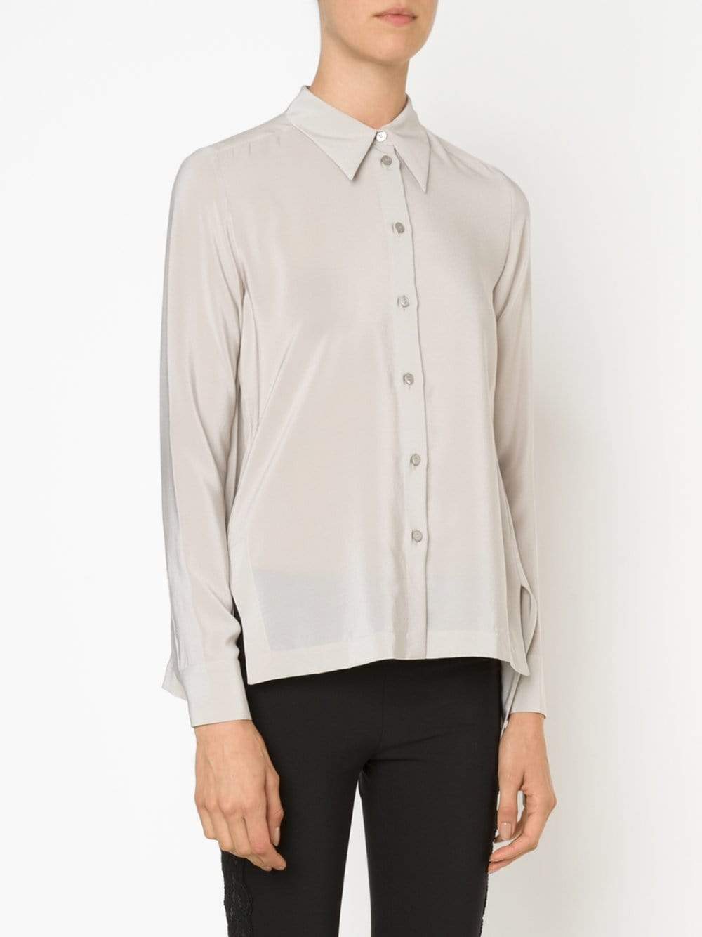 STELLA MCCARTNEY-Drape Side Button Down Blouse-