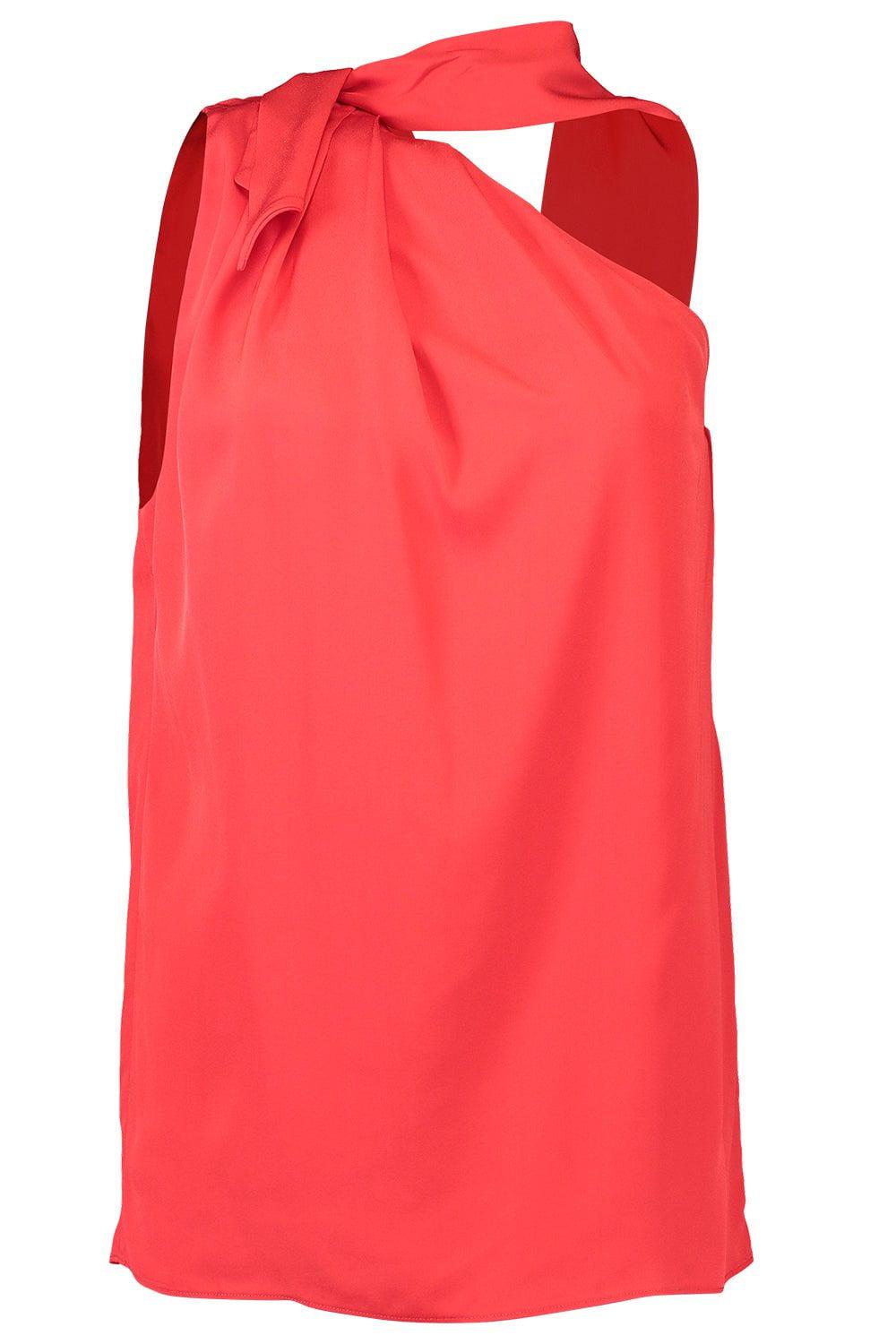 STELLA MCCARTNEY-One Shoulder Scarf Neck Top-